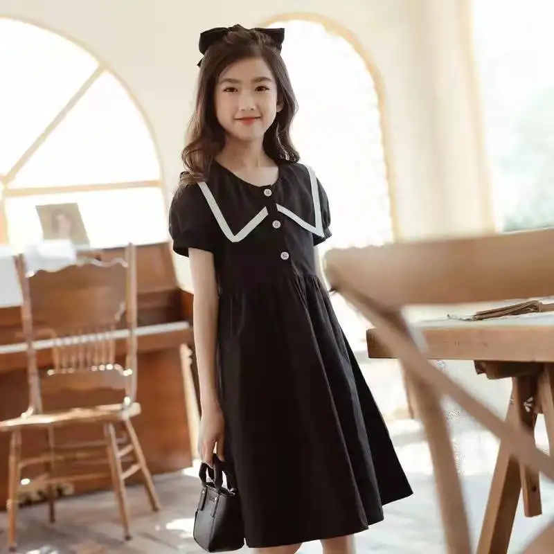 Teenage Fashion Girls Dress Summer Children Casual School Dresses Costumes Party Princess Kids Clothes Vestidos 6 8 10 12 14 Yea