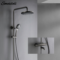 Smesiteli Bathroom Black Shower Set Wall-Mounted Thermostatic Valve System 8\