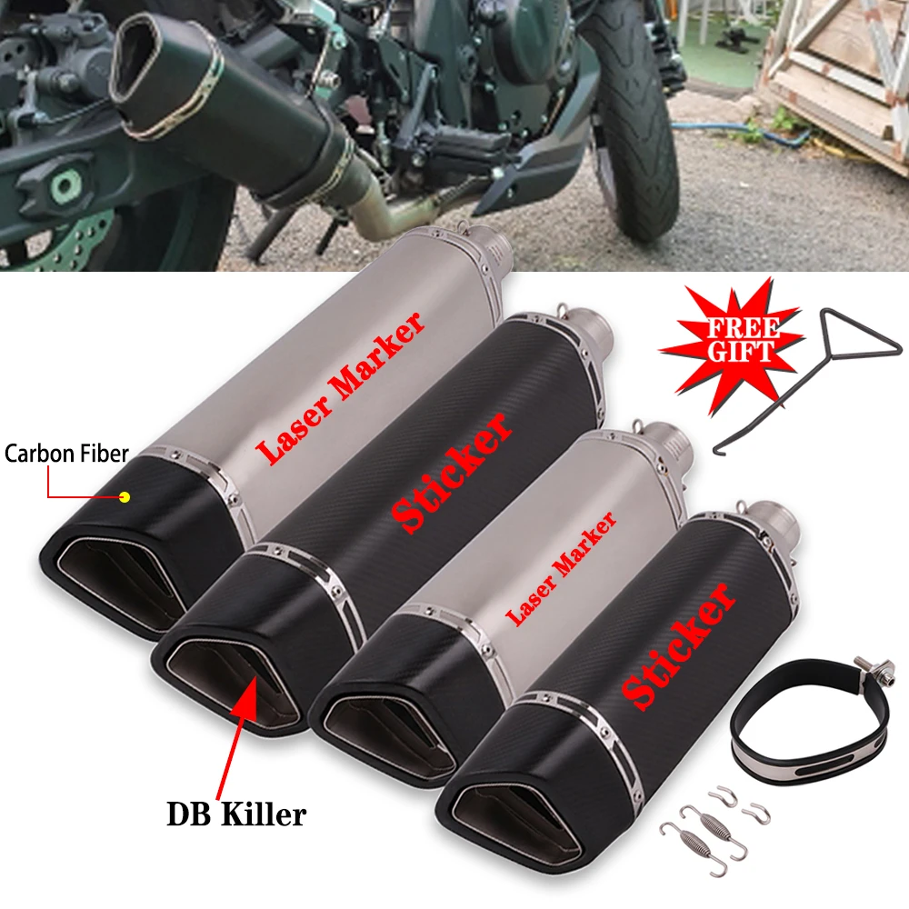 

Motorcycle Exhaust Universal Escape Moto Muffler Modified exhaust End Pipe DB Killer For Yamaha R3 PCX Nmax KTM 390 Adventure