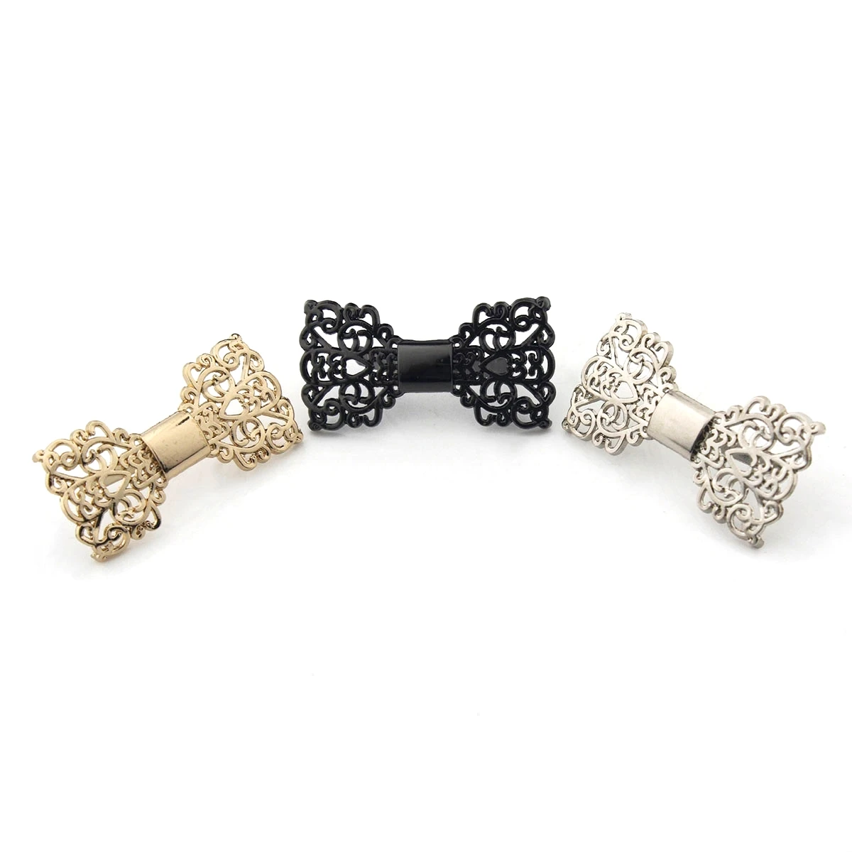 Parę metalowych wydrążonych Bowknot buty klamry modna nakładka zapięcie dla DIY buty torba odzieży sprzętu akcesoria do dekoracji