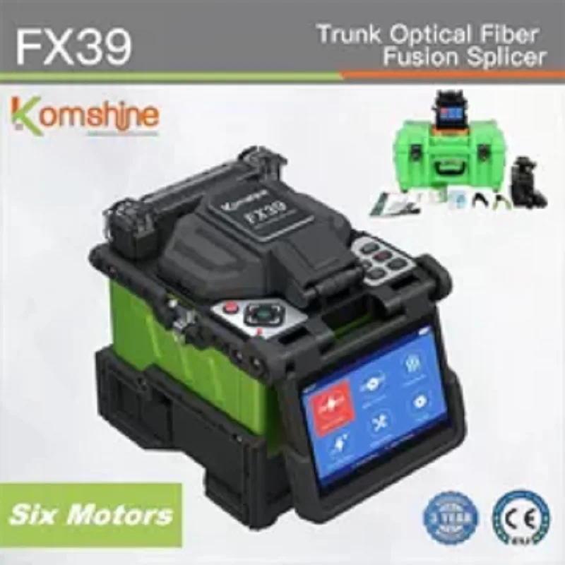 

Free Shipping Original Komshine FX39 Trunk Fusion Splicer Six Motors Core To Core Alignment Spanish French Portuguese