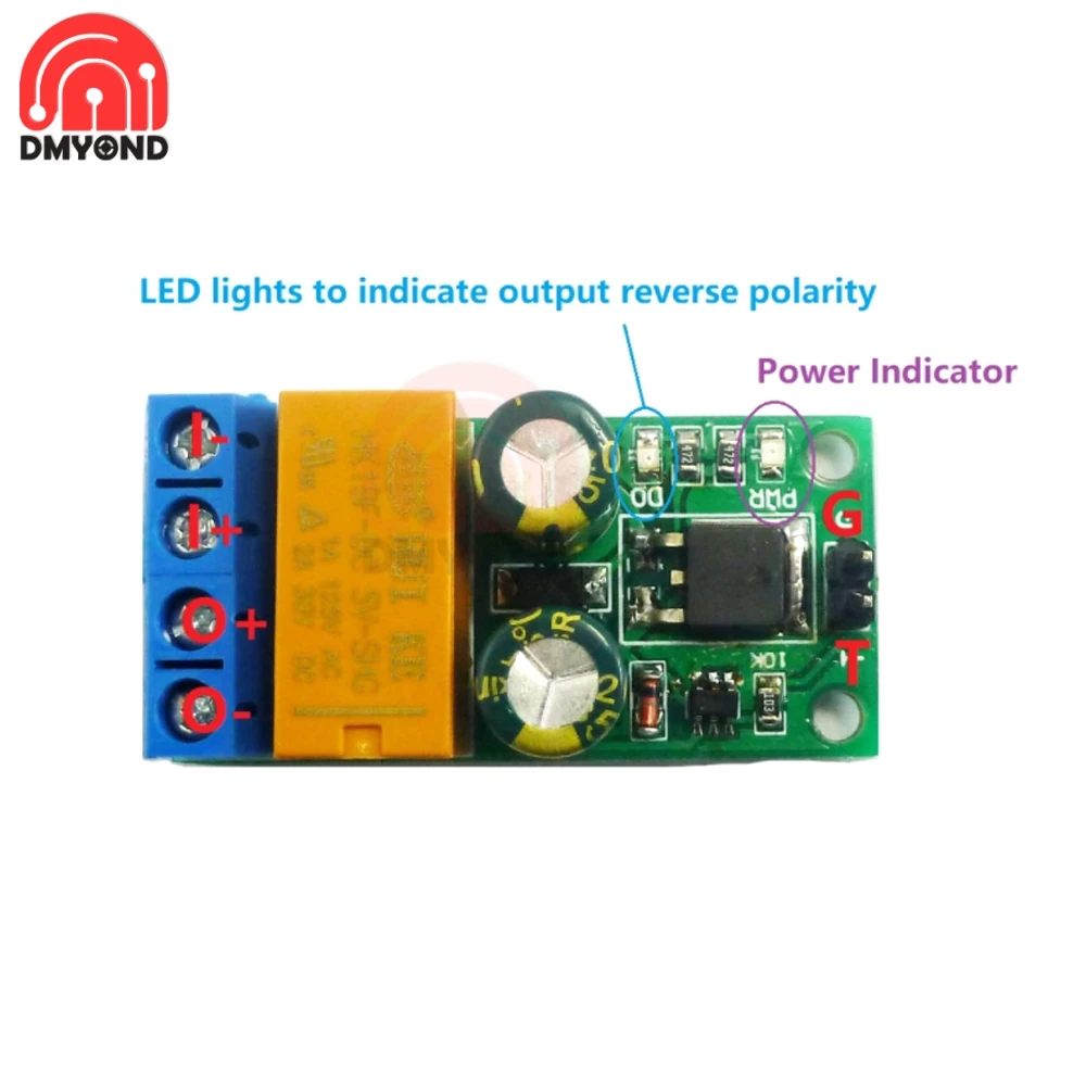 

DC 5V 6-24V 2A DR55B01 Bistable Self-locking Reverse Polarity Relay Motor Forward Reverse Driver Controller Reversible Module