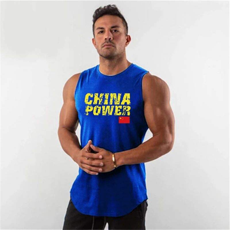 

Workout Brand Casual Fitness Fashion Gym Mesh Tank Top Men Musculation Clothing Bodybuilding Singlets Sleeveless Quick Dry Vest