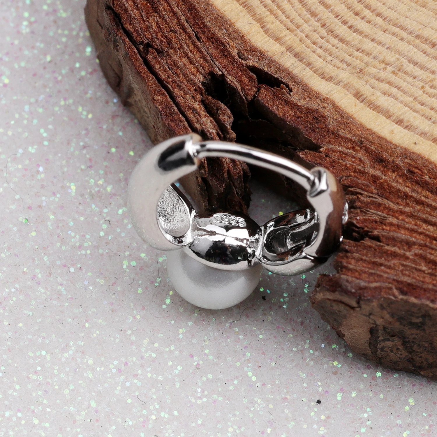 VENTFILLE Silver Gold Color Pearl Hoop Earrings for Women Girl Gift Wedding Party Clasp Jewelry Dropshipping Wholesale image 6