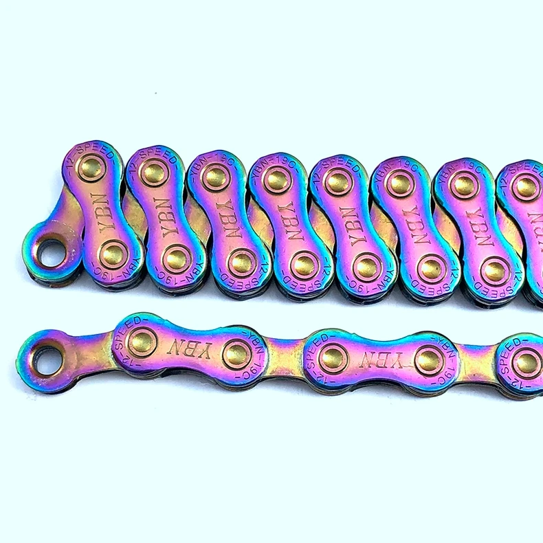 YBN Bicycle Chain Ultralight Black Gold Silver Half All Hollow 10 11 12 Speed Chain MTB Mountain Road Bike Chain for Shimano
