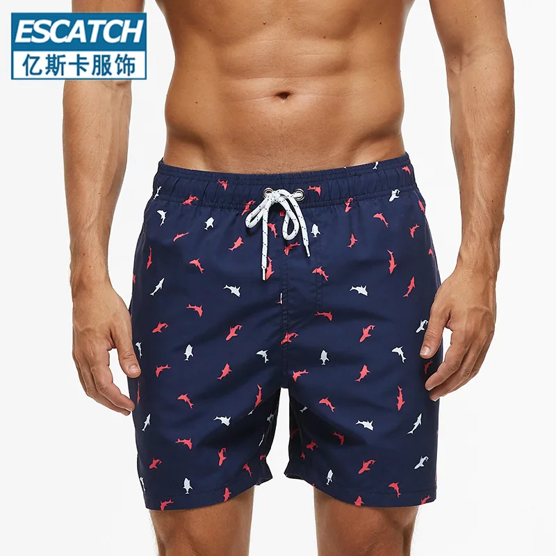 2020 New Men\'s Printed Shorts Summer Quick-drying Beach Pants Adult Seaside Loose Swimming Shorts Surfing Sports Fitness Shorts