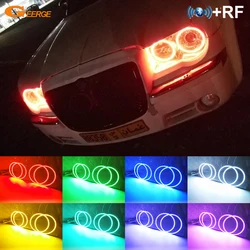 For Chrysler 300 C 300C 2004-2010 BT App RF Remote Control Multi-Color Ultra Bright RGB LED Angel Eyes Halo Rings Day Light