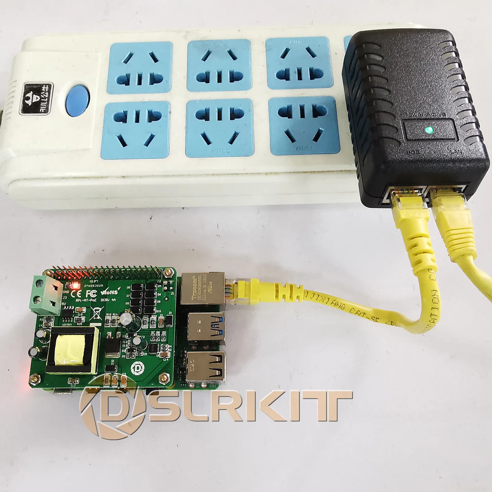 DSLRKIT 5V 3A 4A PoE HAT Raspberry Pi 4 4B 3B+ 3B Plus 802.3at PoE+ Power Over Ethernet