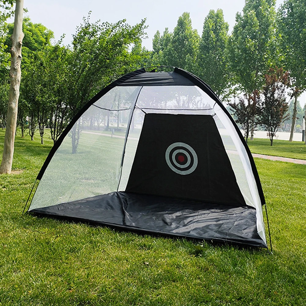 Indoor 2M Golf Practice Net Tent Golf Hitting Cage Garden Grassland Practice Tent Golf Training Equipment Mesh Outdoor