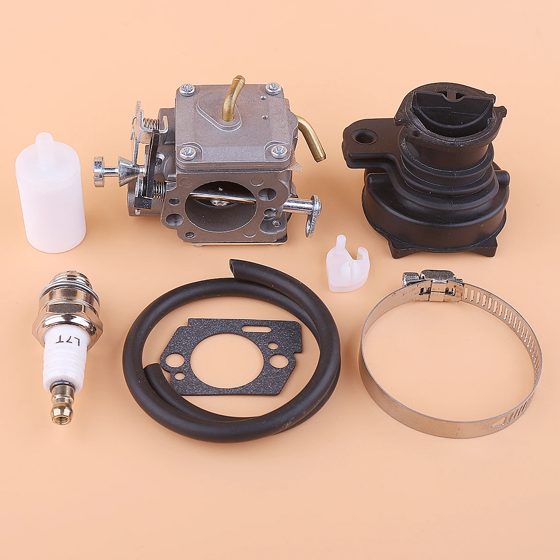 Carburetor For Husqvarna 372XP XPX-TORQ, 365 X-TORQ, 372 XP X-TORQ Intake Manifold Fuel Filter Line Chainsaw 581100701