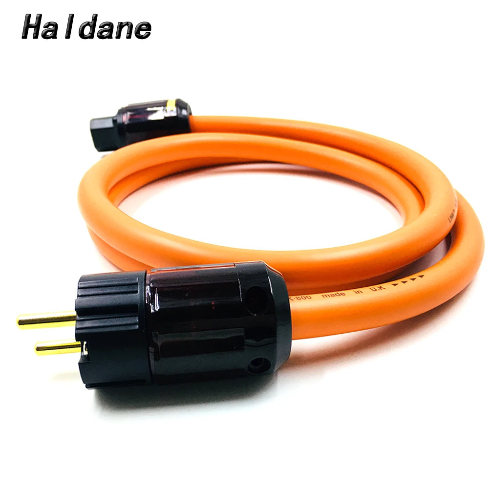 

Haladne HIFI Gold-plated Plug EU Schuko AC power Cable HIFI AC Power Cord Cable with LINN K800 5N OFC Pure Copper Cable