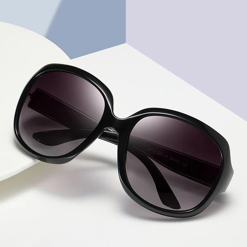 Солнечные очки в стиле Звезд UV400 женские, роскошные солнцезащитные, в винтажном стиле, овальной формы, в большой оправе