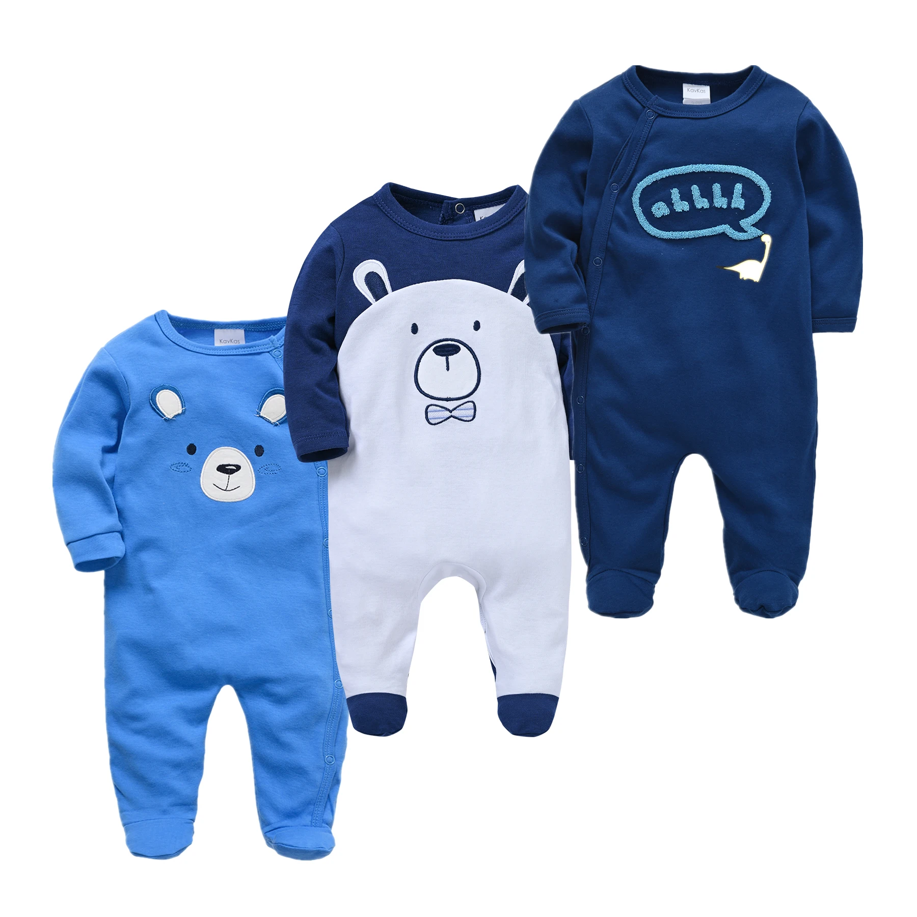 Roupa Bebe De Baby Jumpsuit Newborn 3PCS Cotton Infant Boys Pajamas Spring Cartoon Sleepwear Long Sleeve Girl Pyjamas Home Wear