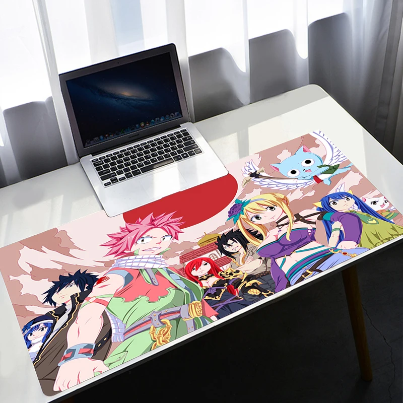 Anime Large Gaming Mousepad Gamer Computer Big Mouse Mat Locking Edge Speed RubberMouse Pad Gamer Keyboard Desk Mat Fairy Tail