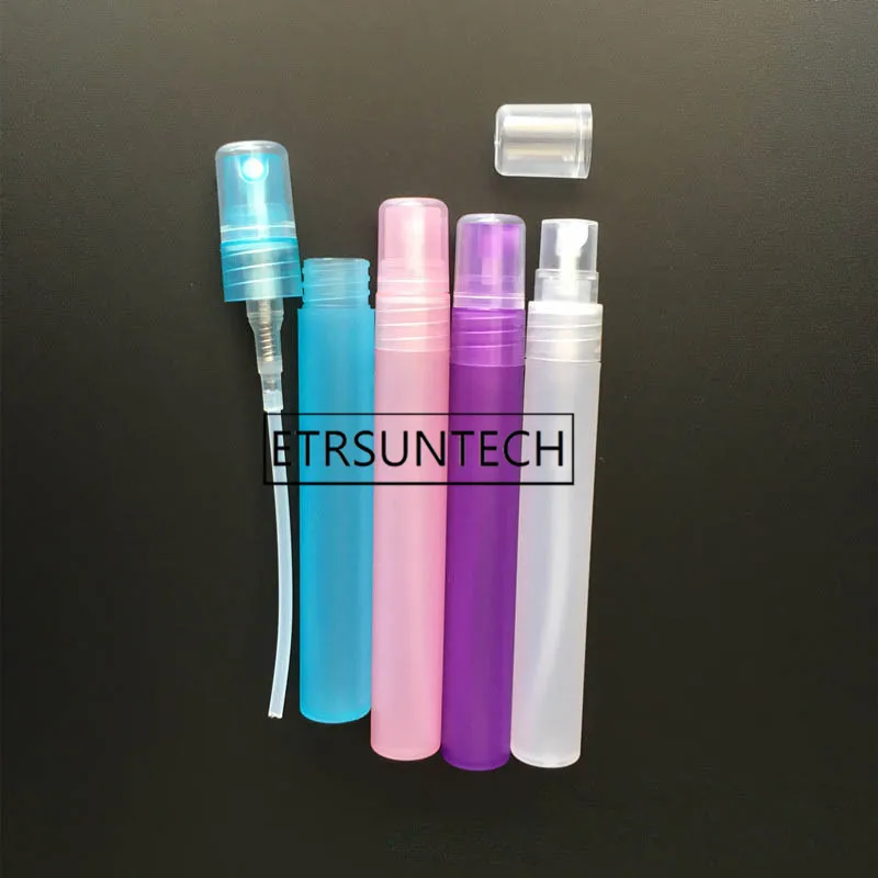 500pcs 5ML 10ML Empty Portable Atomiser Spray Bottles Perfume Makeup Cosmetic Plastic Containers