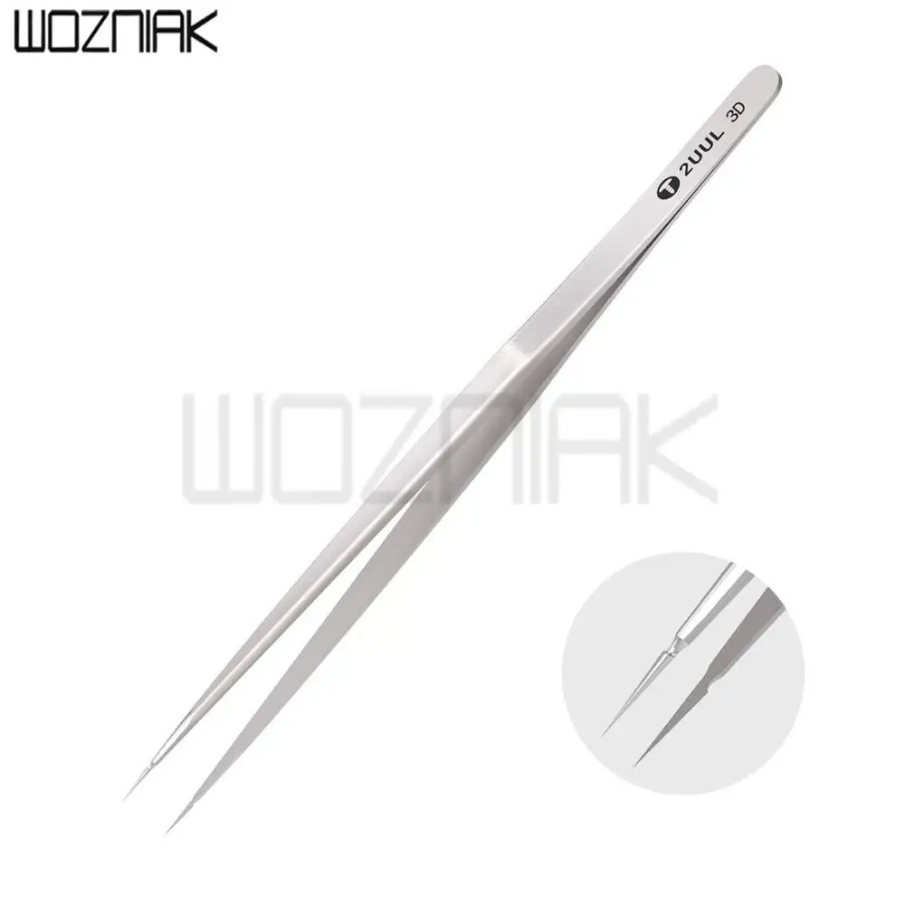 2UUL Hand Finish 3D Tweezer For Mobile Phone Stainless Steel High-Precision Flying Wire Tweezers Super Hard Extra-point Tweezers