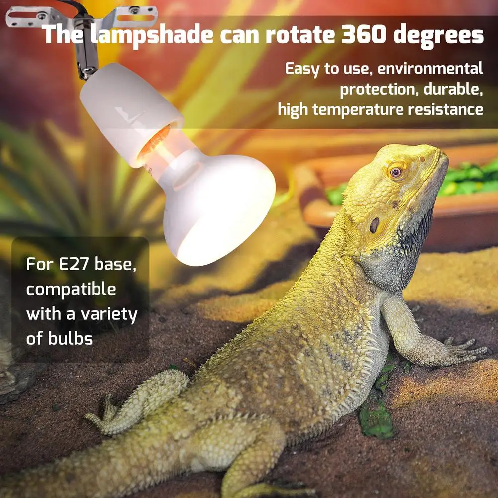 Reptile Pet Heating Lamp Base Rotatable Bulb Holder Ceramic E27 Lamp Holder Reptile Pet Heating Lamp 50w 100w E27 Lamp Holders