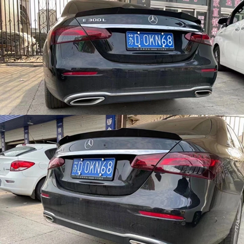 Becquet de coffre arrière de voiture, séparateur de lèvre d'aile, garniture ABS en Fiber de carbone pour mercedes-benz 2016 – 2021 W213 E260 E300 E63S, accessoires