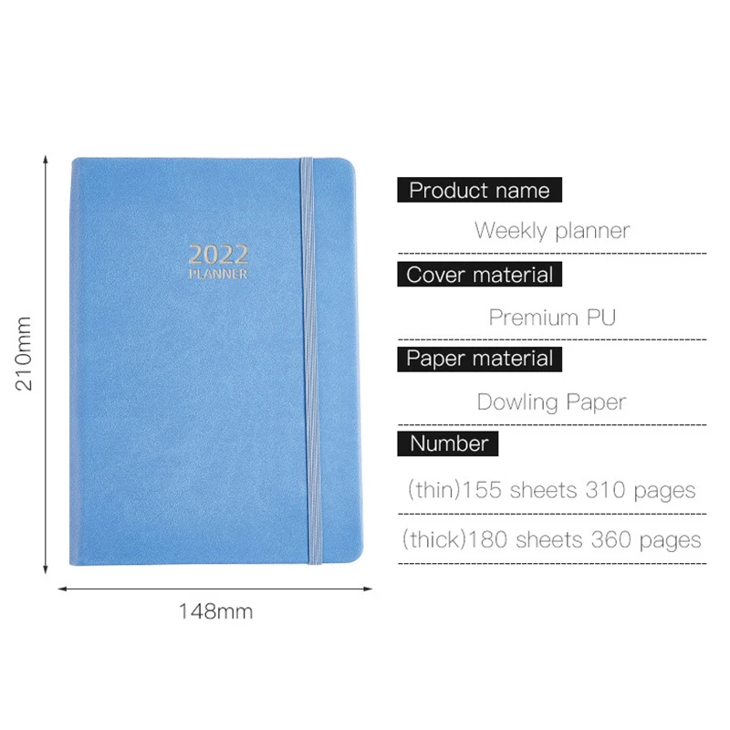 Daily Planner Simple Design Hardcover Flexible Daily Planner Thick Paper Time Management For Women Men
