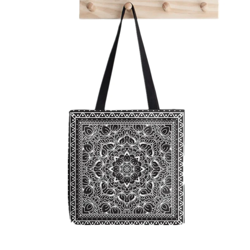 2021 Shopper Big Blue Retro bandana Print Tote Bag women Harajuku shopper handbag girl Shoulder shopping bag Lady Canvas Bag