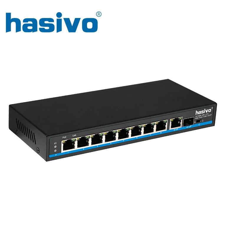 Gigabit 4 8 port Poe Switch support IEEE802.3af/at IP cameras and Wireless AP 10/100/1000Mbps with 1 gigabit uplink+1 SFP