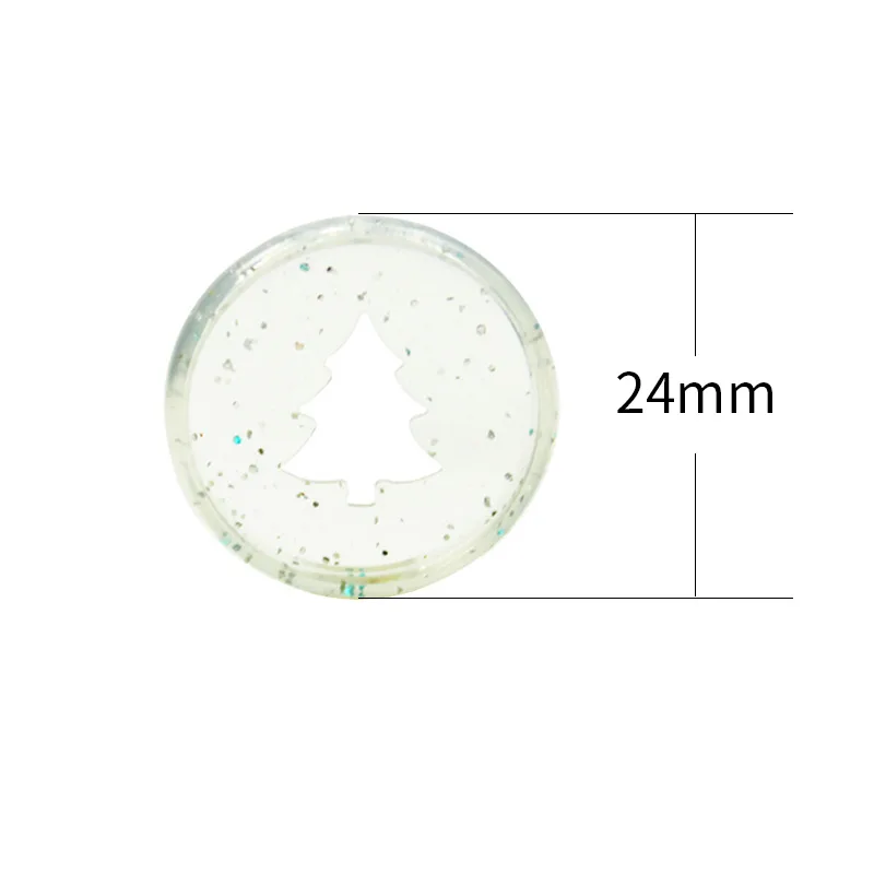 24mm 30pcs Christmas Tree Notebook Binding Ring Loose-leaf Binding Discs Mushroom Hole Scrapbook Accessories Plastic Ring Disc