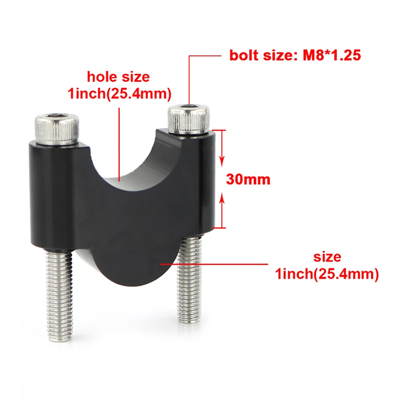 25.4mm Handlebar Risers Stardard Bar Mount Riser CNC Motorcycle Fit For Triumph Rocket III Thruxton 900 Bonneville T100