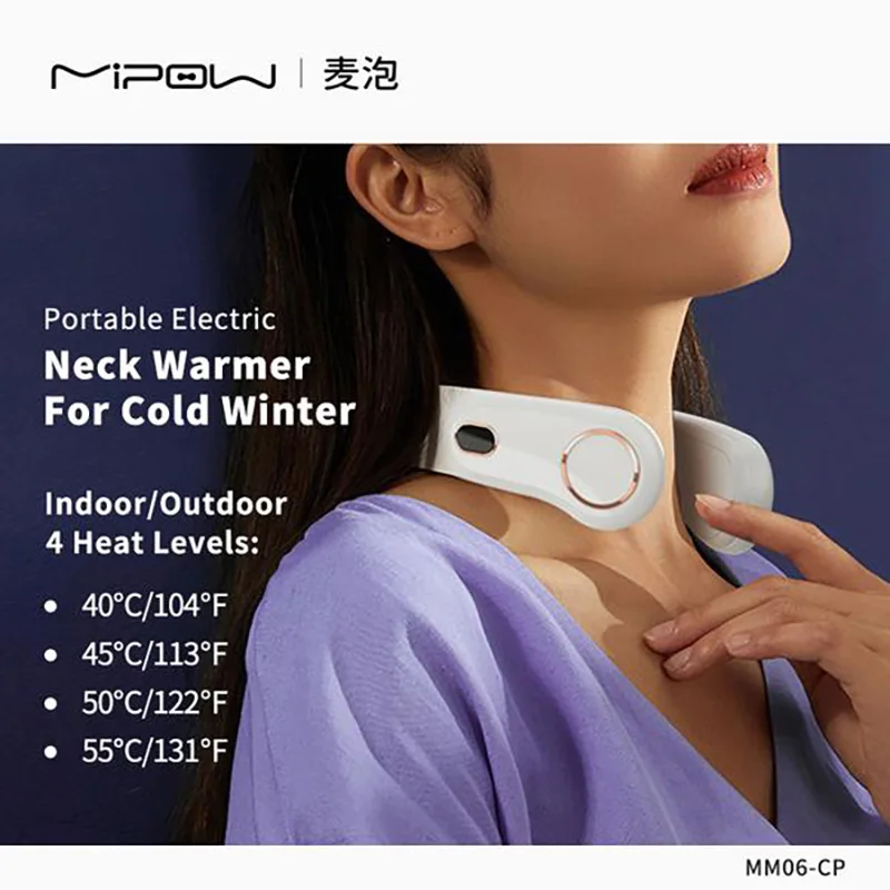 

MIPOW 3 In 1Electric Neck Warmer Hanging Treasure 10000 mAh USB Power Bank Portable Pocket Hand Warmer With Digital Display