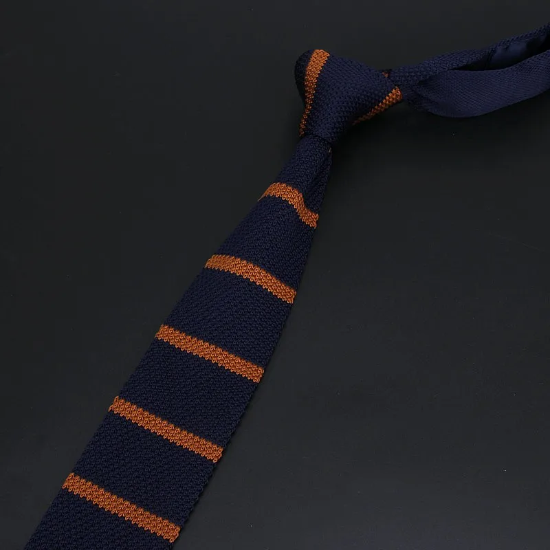 Brand New Style Fashion Men's Striped Colourful Tie Knit Knitted Ties Necktie Normal Slim Classic Woven Cravate Narrow Neckties