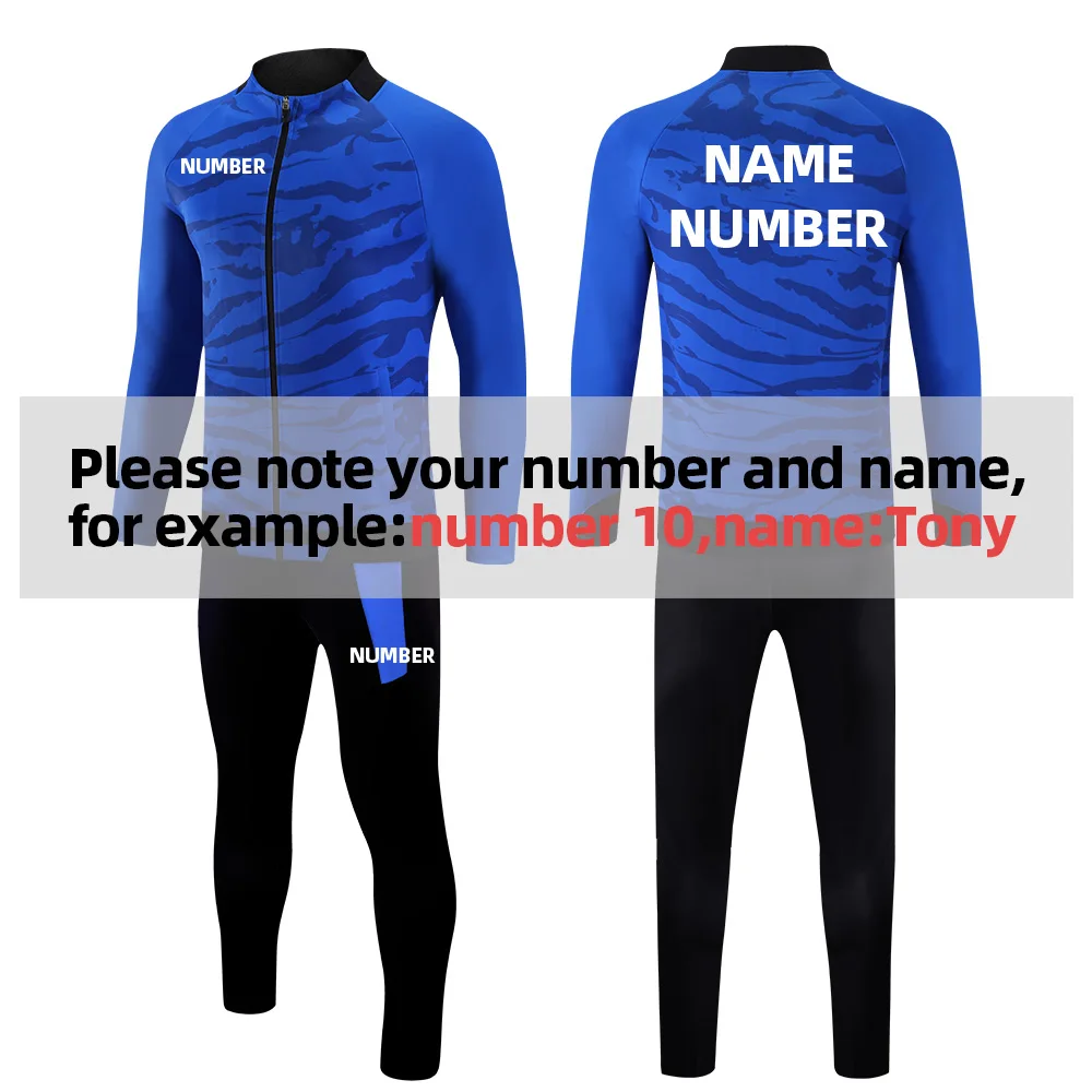 Custom Men Tracksuit Soccer Sets Training Suit Design Your Own Long Zipper Football Uniform Sublimation Sportswear Jogging Suit image 3