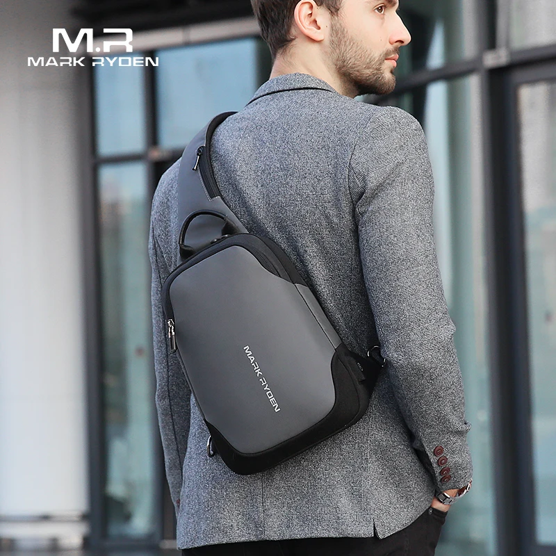 Mark Ryden New Anti-thief Crossbody Bag Waterproof Men Sling Bag Fit 9.7 inch Ipad Fashion Shoulder Bag