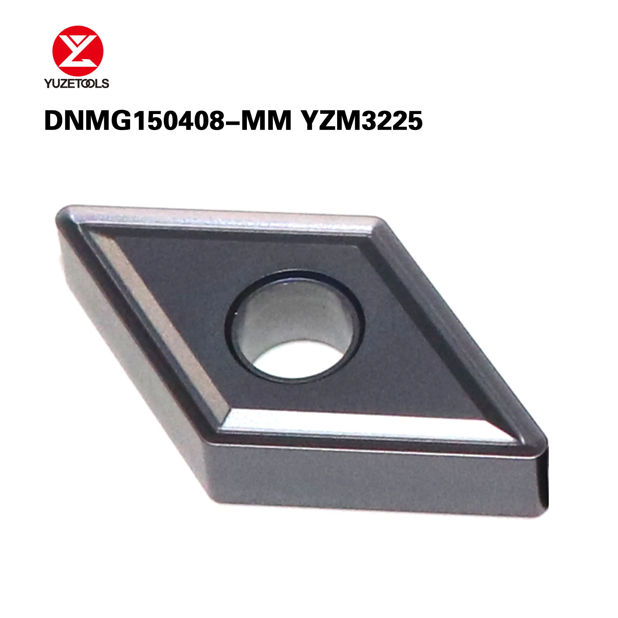 

YUZETOOLS 10pcs DNMG150408-MM YZM3225 CNC Turning Lathe tainless Steel Processing Machining Cutter Tungsten Carbide Inserts