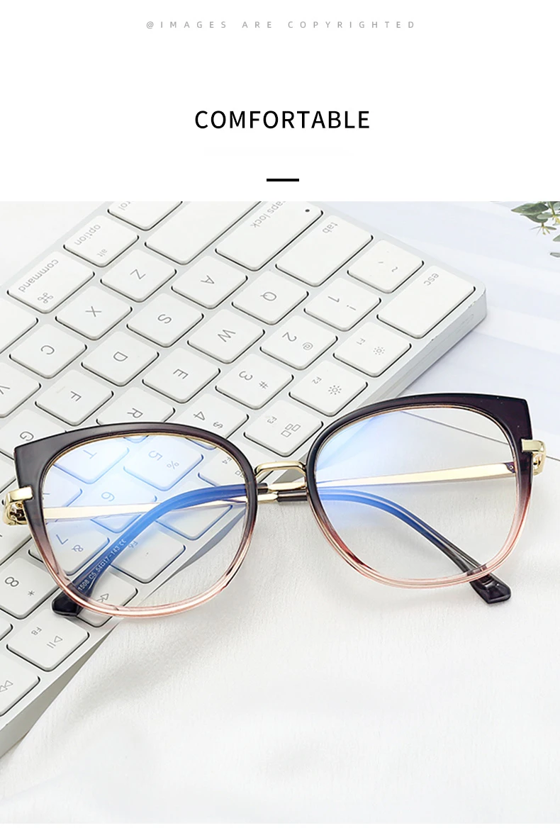 Blau Licht Blockieren Brille Rahmen für Frauen Brillen UV400 Filterung Schädlichen Blau Ray Optische Brillen Brillen Rahmen Weibliche – Detail 2