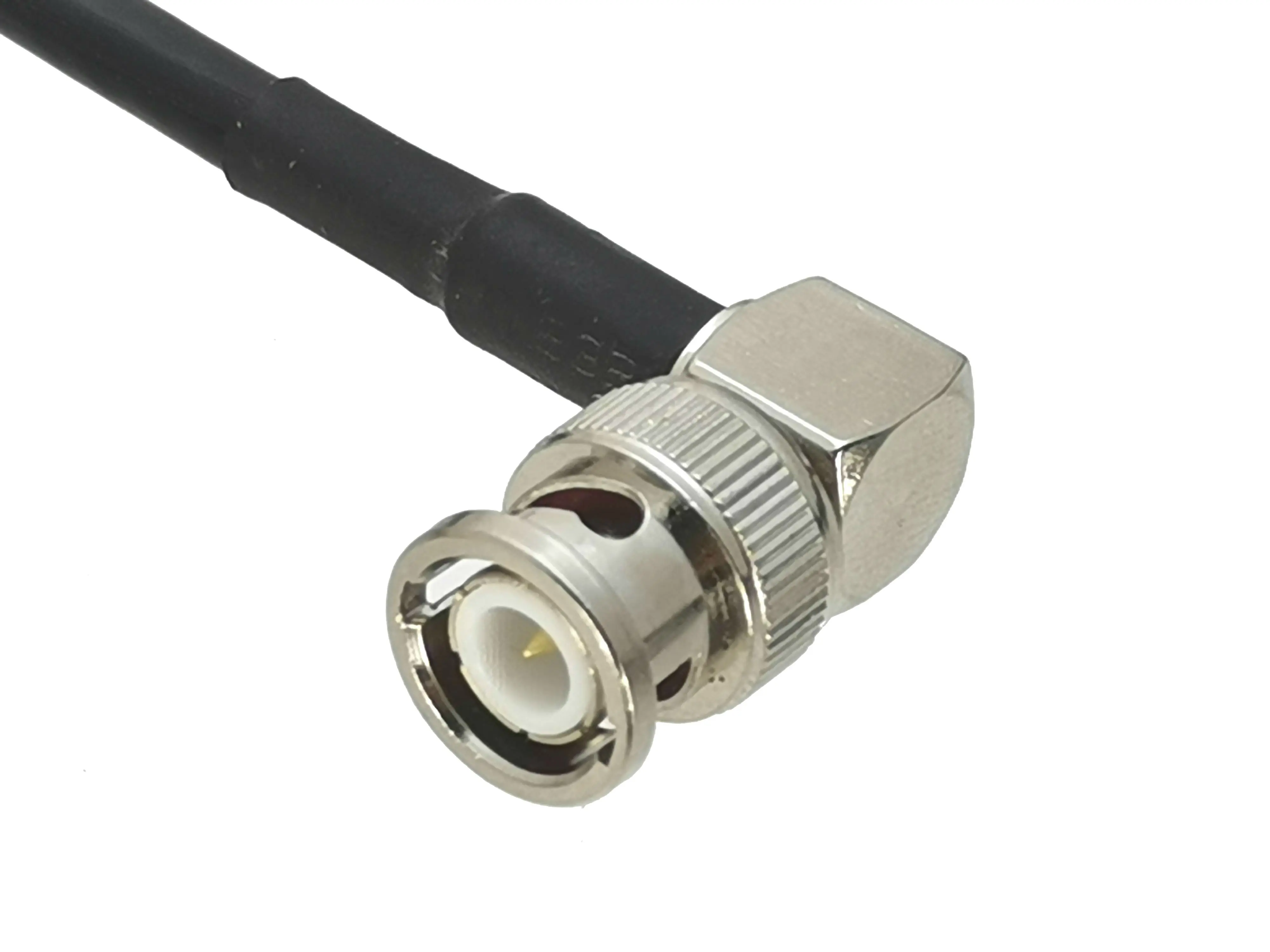 RG58 Cable BNC Male Plug Right angle to BNC Male Plug Right angle Connector Crimp RF Jumper pigtail 6inch~20M