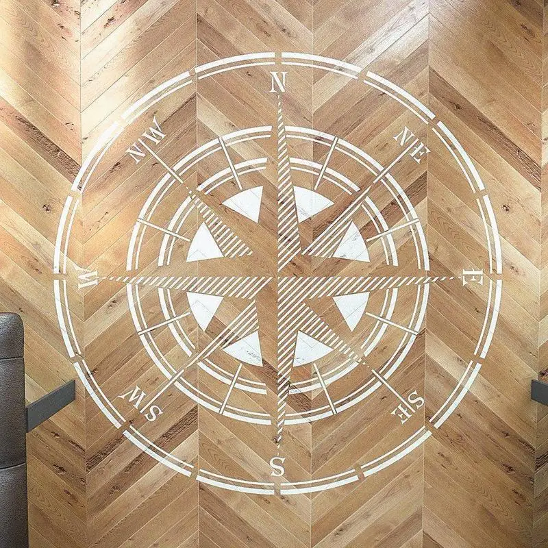 30 *30cm Compass mould craft mandala mold for painting stencils stamped photo album embossed paper card on wood, fabric, wall