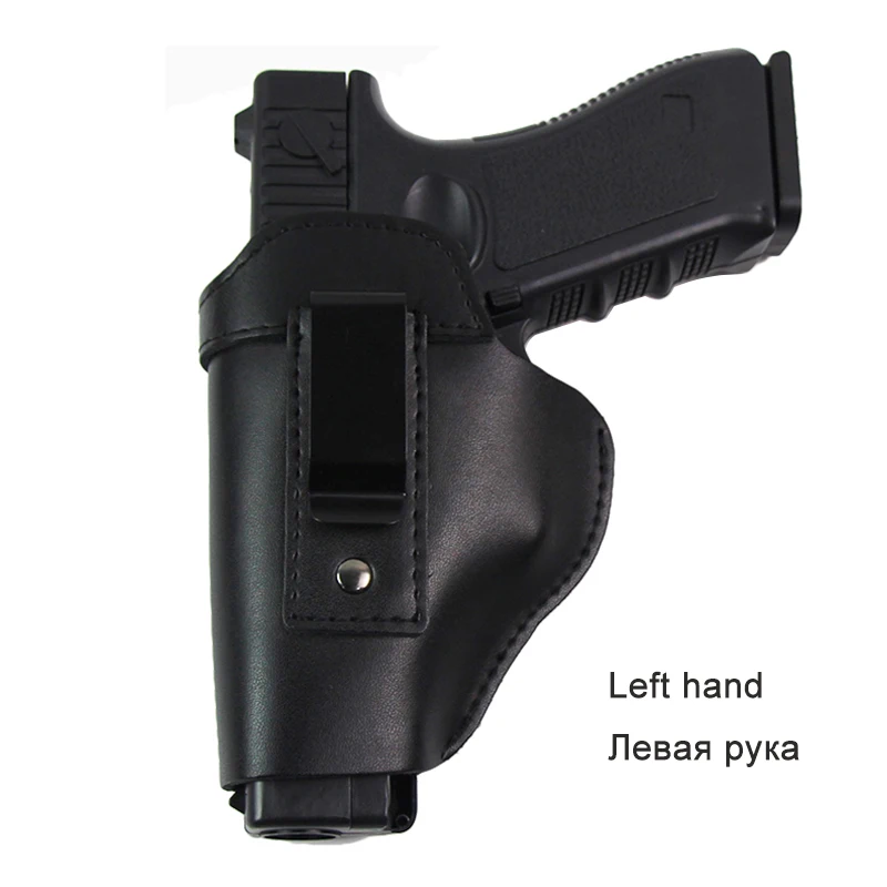 Leather Concealed Carry Gun Holster for Glock 17 19 22 26 Beretta M92 Sig Sauer P226 cz75 Glock Holster Arisoft Pistol Clip Case