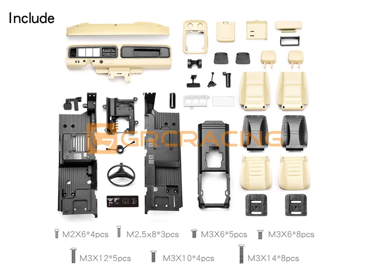 For 1/10 traxxas Trx-4 Bronco Center console/seat/steering wheel Interior Full Set Colors Grc #g161rb #g161rw #g161rr