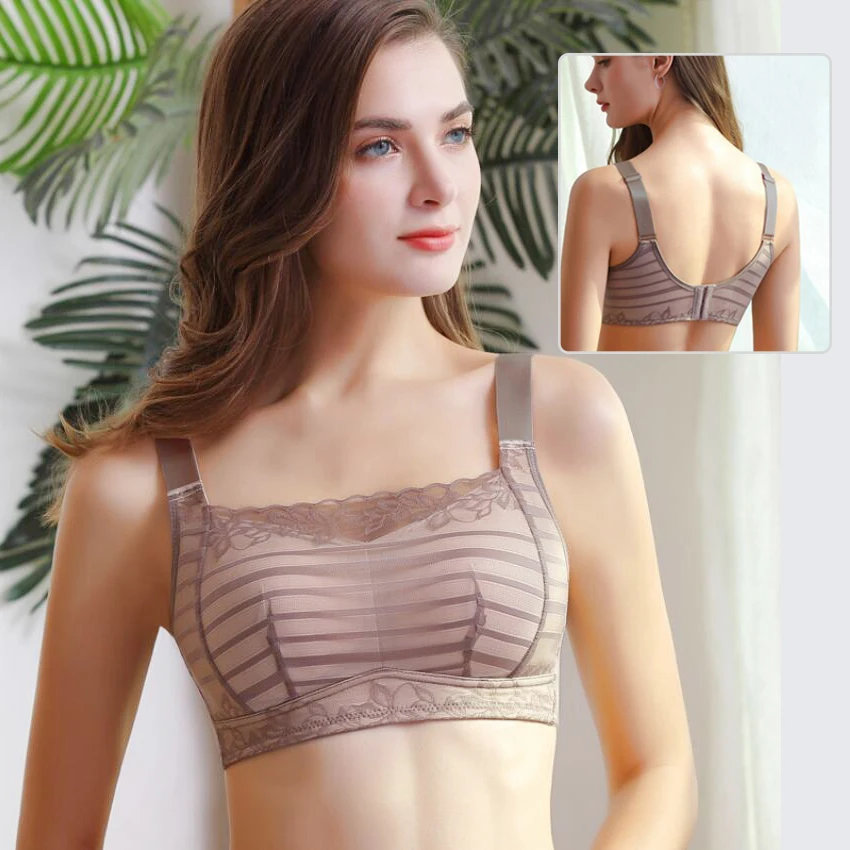 Mastectomy Bra Black 3XL has Pocket and Artificial Fake Silicone Breast Forms Breast Prosthesis New Bra for Women D30