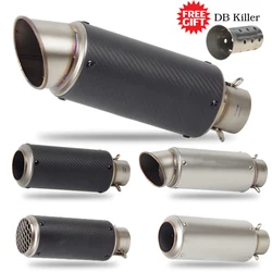 51mm 60mm Left Right Dual Side Motorcycle Exhaust Modified Escape Muffler with DB Killer Laser for HONDA pcx125 nmax xmax 125 R6