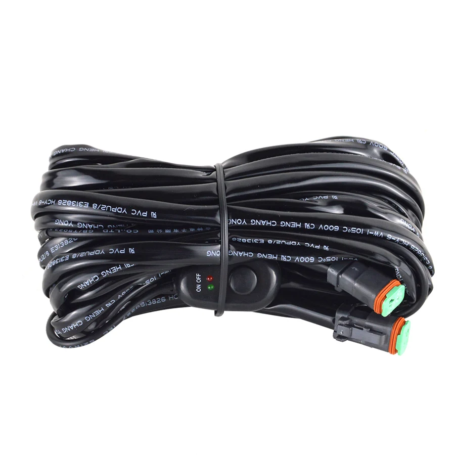 Auxting Car LED Light Bar Wire 3M 12v  40A Wiring Harness Relay Loom Cable Kit Fuse for Auto Driving Offroad Led Work Lamp