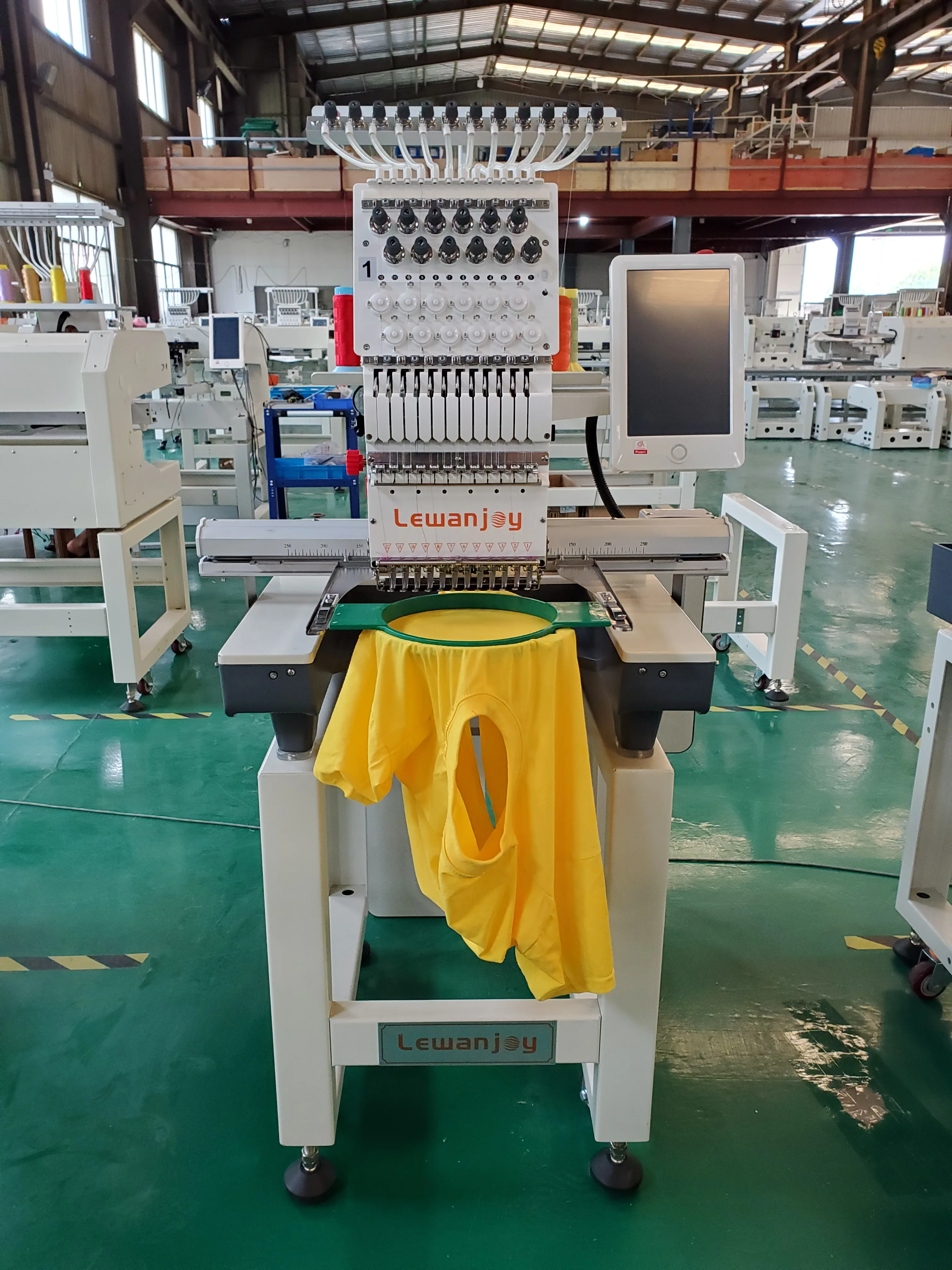 Factory Direct High Quality Single Head Industrial Embroidery Machine With Wheels Customize Clothing Cap 9/12/15 Needles