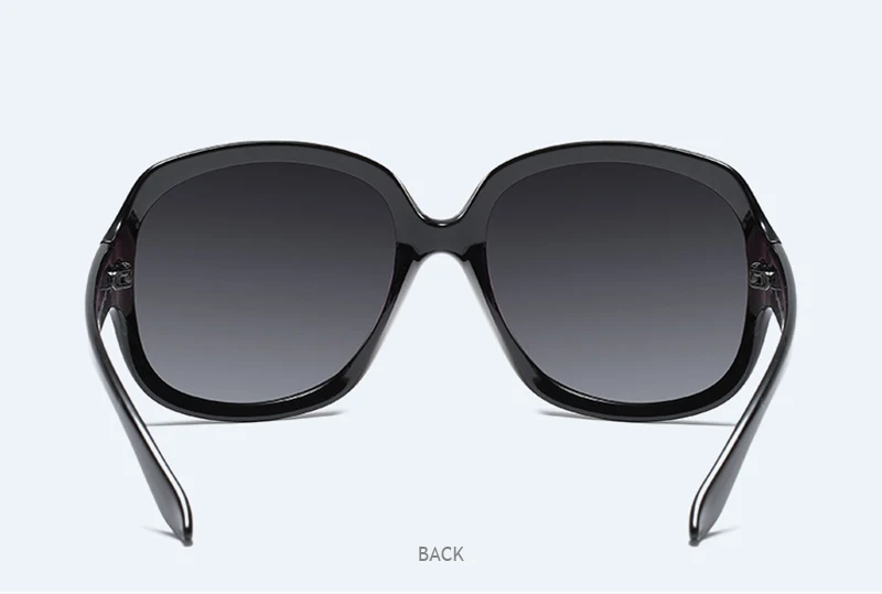 FUQIAN Marke Design Elegante Polarisierte Übergroßen Runde Sonnenbrille Frauen Einfache Art Und Weise Große Kunststoff Damen Sonnenbrille UV400 – Detail 9