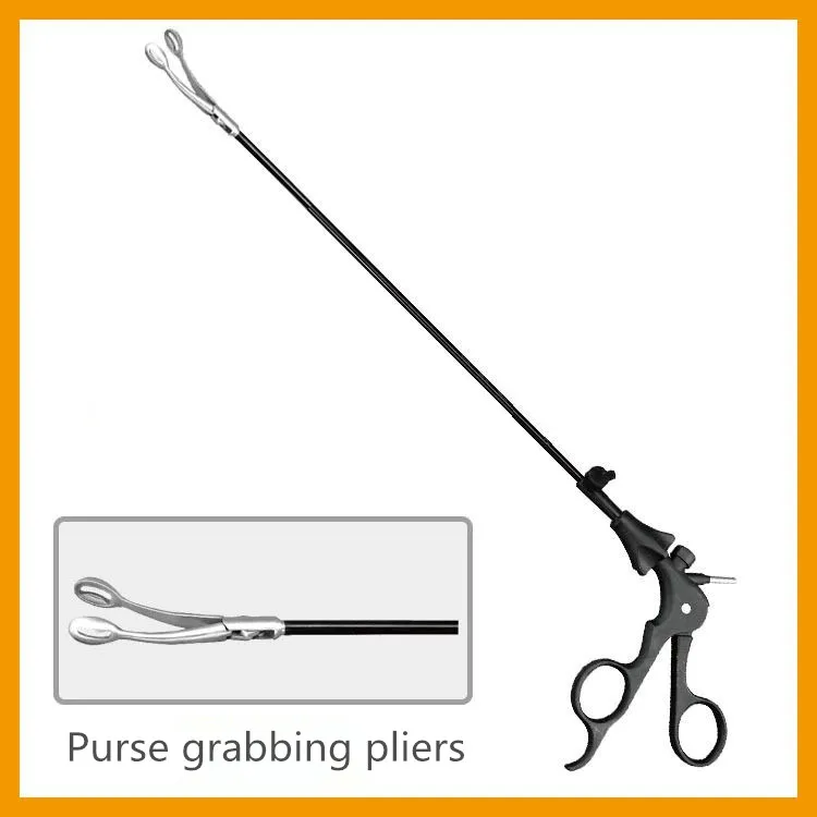 Laparoscope instrument Purse-string pliers Purse grabbing pliers  (Small/medium/large, plastic handle/stainless steel, 5mm)