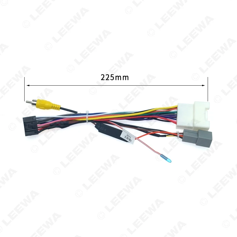 LEEWA Car Stereo Radio 16PIN Adaptor Power Cable For Mitsubishi Outlander Xpander/Mirage Audio 16Pin Wiring Harness #CA4469