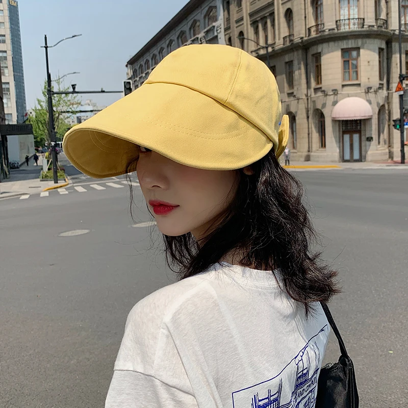 

COKK Summer Hat Women With Big Bow Sun Uv Protection Fisherman Cap Bucket Hat Wide Brim Sunhat Female Korean Folding Gorro New