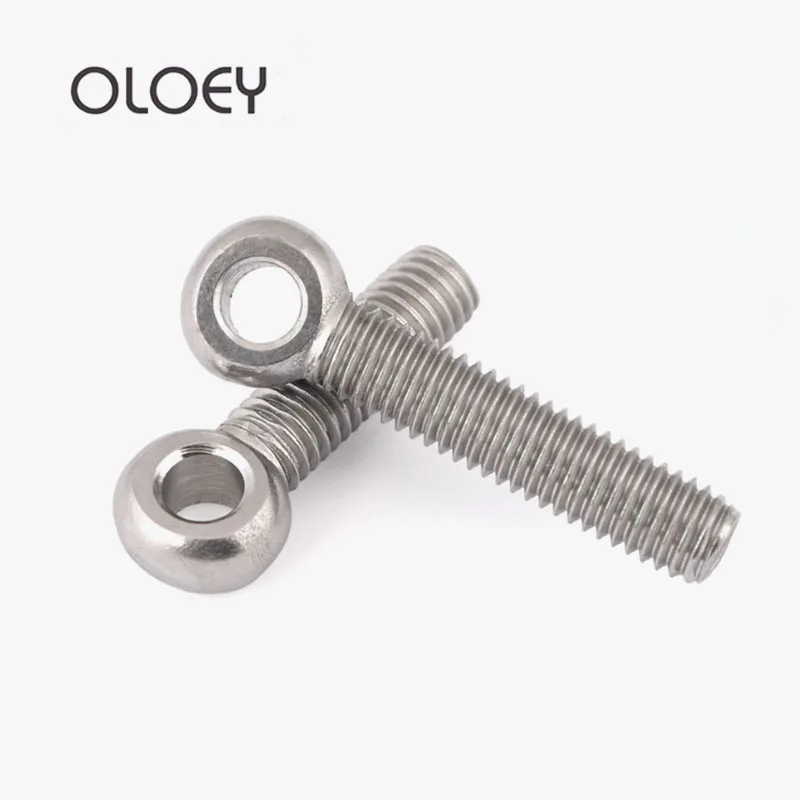 1pcs Excellent Stainless Steel Slip Knot Screw Joint Bolt Sheep Eye Screw Eye Ring Screw Fish Eye Screw With Hole Bolt Din444