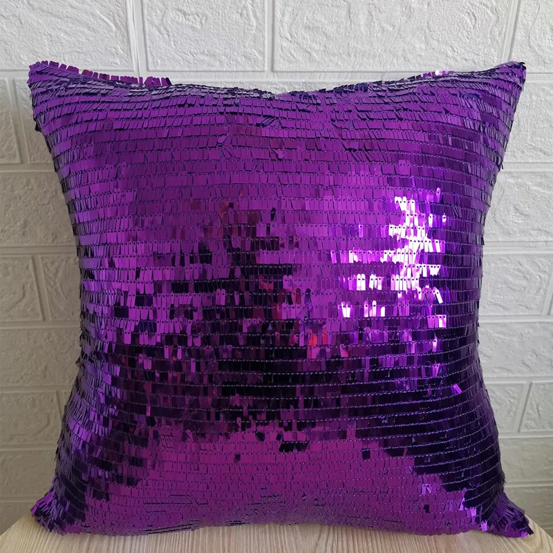 Wedding Decoration Silver Sequins Super Shiny Square Pillowcase Bar Cushion Covers to Show Off The Couch Pillow Cushions Cover