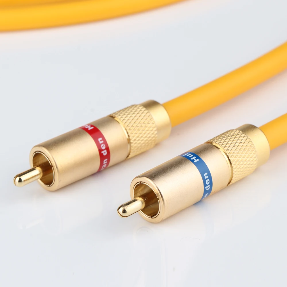 1 par de cables de Audio Van Den Hul M.C D-102 MK III con Cable RCA a RCA VDH chapado en oro (Cable a granel en 1 pieza sin conectores RCA)