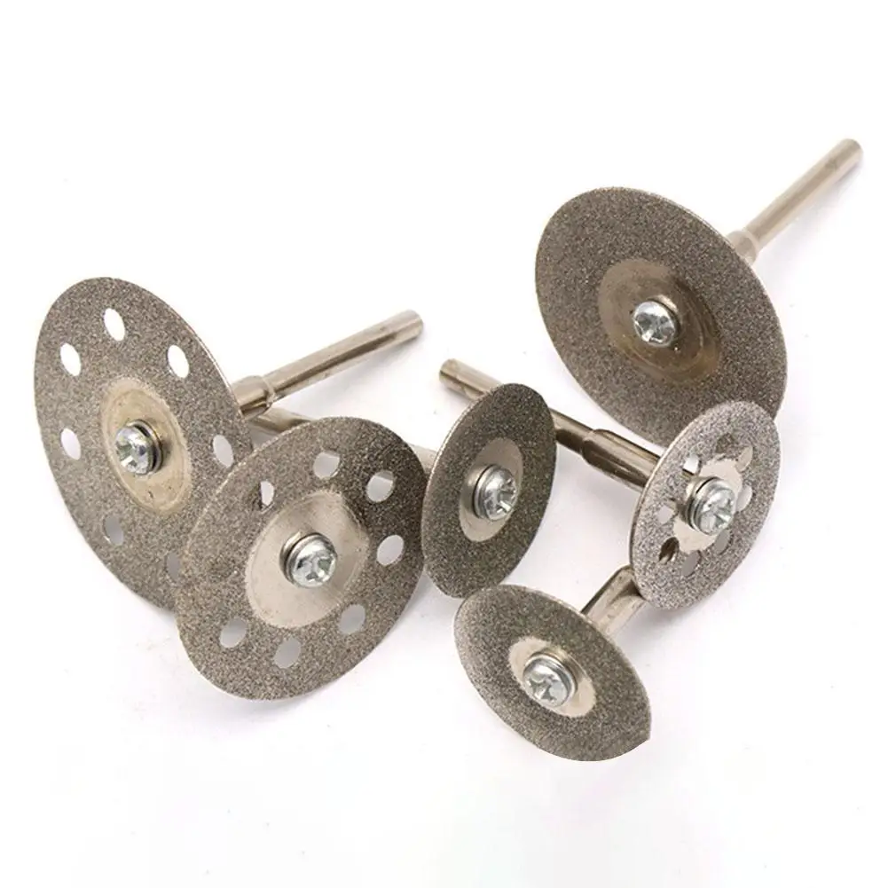 

Abrasive Disc 10pcs Mini Diamond Grinding Wheel Saw Cutting Disks For Rotary Tools Accessories with Mandrel