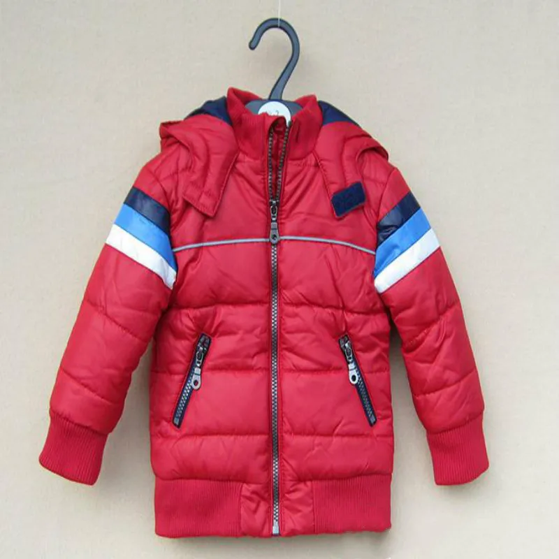 

New Toddler Coat Boys Outwear Autumn Winter Thick Cotton Plus Velvet Hooded Warm Rainproof Jacket Infants Exquisite Clothes
